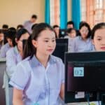 students working on computers